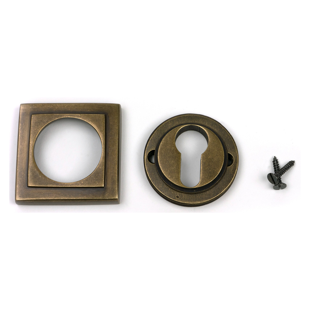 From The Anvil Round Euro Escutcheon - Square (LEAD TIME: 2-3 DAYS)