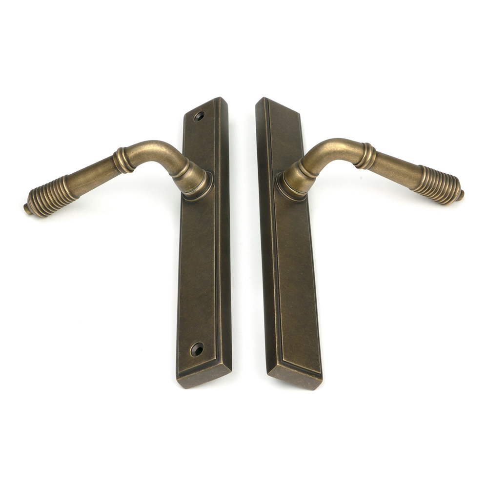 From The Anvil Reeded Slimline Lever Espag Latch Sets (LEAD TIME: 3-5 DAYS)