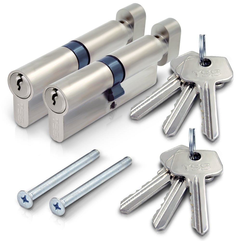 TSS Euro Key and Turn Cylinders - Keyed Alike Pairs