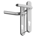 ASEC Evo Sprung Lever/Lever Multipoint Door Handles 92mm PZ 212mm Backplate 122mm Fixings