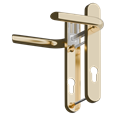 ASEC Evo Sprung Lever/Lever Multipoint Door Handles 92mm PZ 212mm Backplate 122mm Fixings