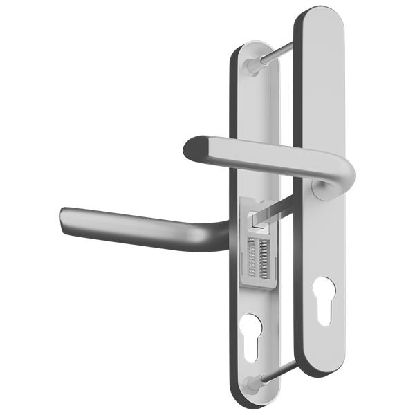 ASEC Evo Sprung Lever/Lever Multipoint Door Handles 68mm PZ 246mm Backplate 215mm Fixings