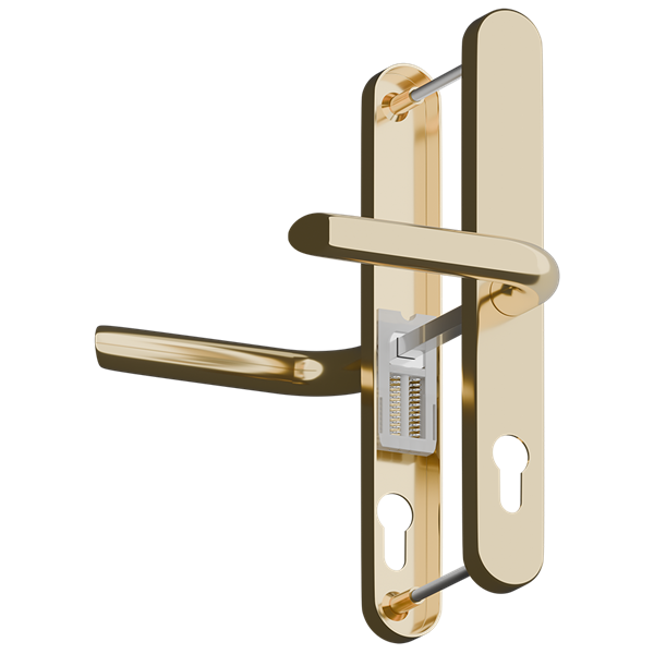 ASEC Evo Sprung Lever/Lever Multipoint Door Handles 68mm PZ 246mm Backplate 215mm Fixings