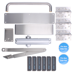 ZOO Commercial C1230/60 Fire Door Pack For Corridor Door (Non-Locking) KITC12-FDP-C12