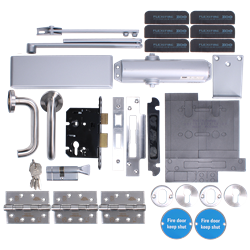 ZOO Architectural A1330/60 Fire Door Pack For Office Door (Locking) KITA13-FDP-A13