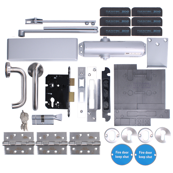 ZOO Architectural A1330/60 Fire Door Pack For Office Door (Locking) KITA13-FDP-A13