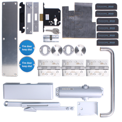ZOO Architectural A1130/60 Fire Door Pack For Corridor Door (Locking) KITA11-FDP-A11