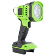 LUCECO 18W 2000 Lumen 18V-20V Battery Powered LED Tilt Spotlight With Adaptors