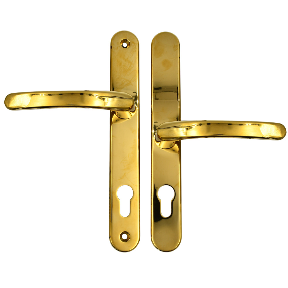 TSS Lever Offset Lever UPVC Multipoint Door Handles - 92/62mm PZ Sprung 212mm Screw Centres