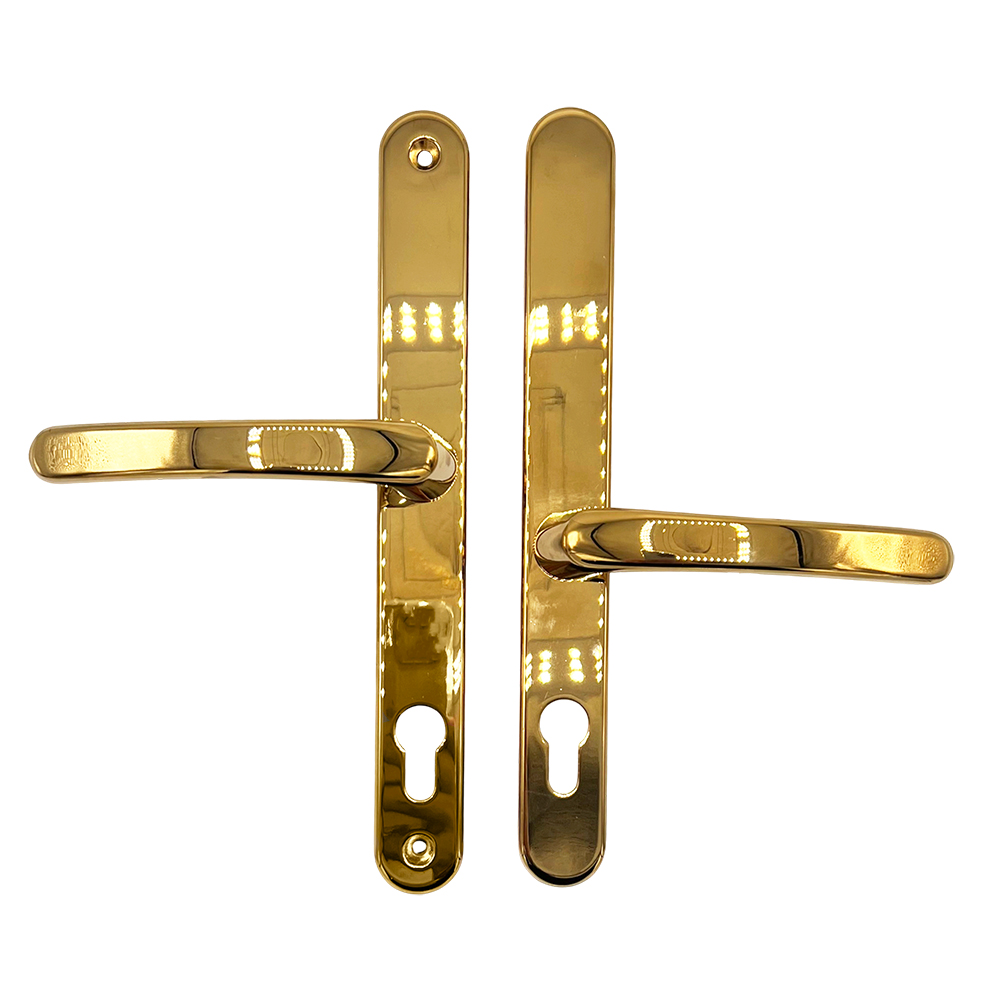 TSS Lever Offset Lever UPVC Multipoint Door Handles - 92/62mm PZ - Sprung - 240mm Screw Centres