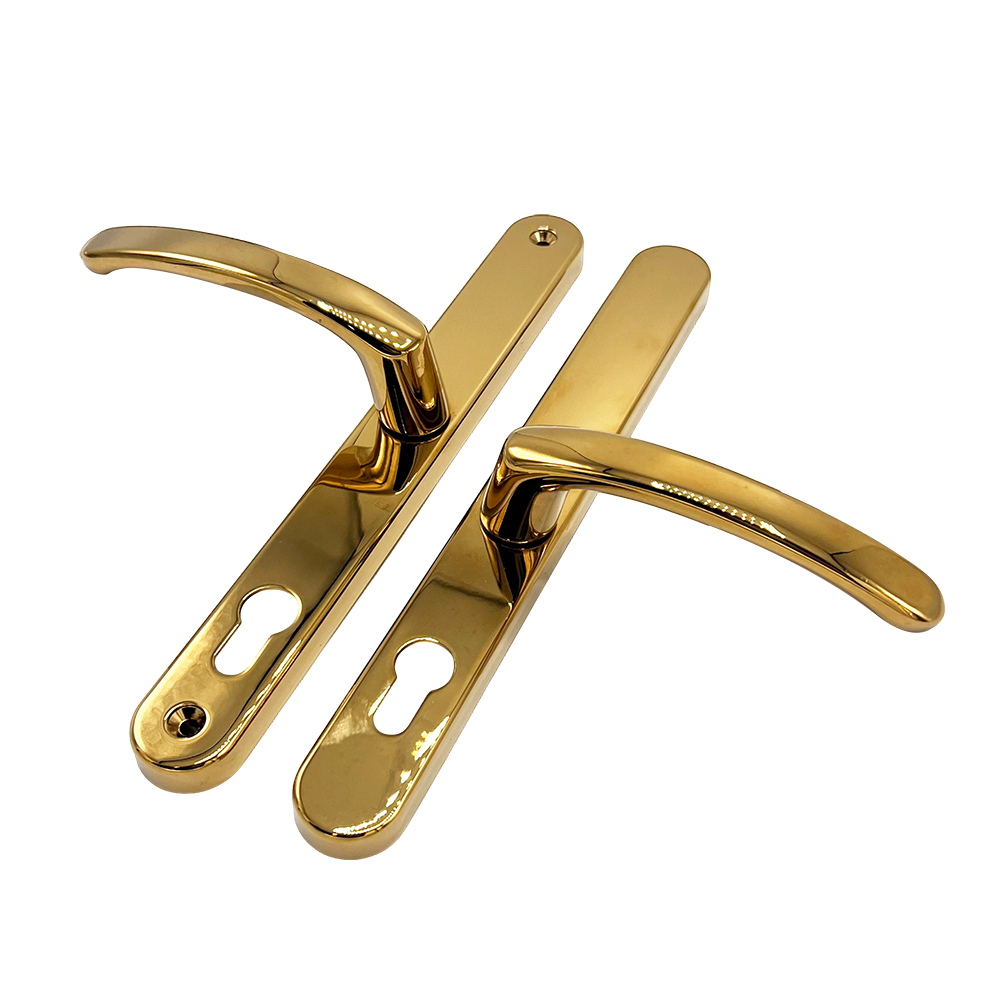 TSS Lever Offset Lever UPVC Multipoint Door Handles - 92/62mm PZ - Sprung - 240mm Screw Centres