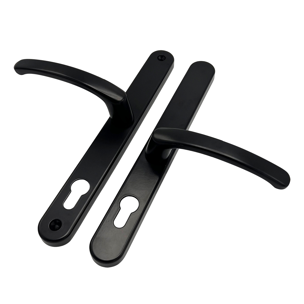 TSS Lever Offset Lever UPVC Multipoint Door Handles - 92/62mm PZ - Sprung - 240mm Screw Centres