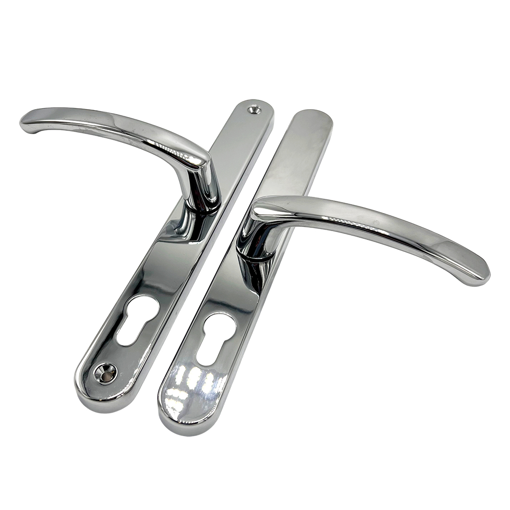 TSS Lever Offset Lever UPVC Multipoint Door Handles - 92/62mm PZ - Sprung - 240mm Screw Centres