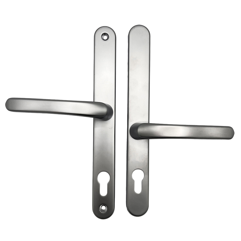 TSS Lever Offset Lever UPVC Multipoint Door Handles - 92/62mm PZ - Sprung - 240mm Screw Centres