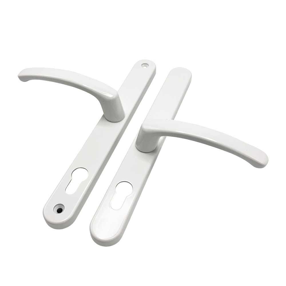 TSS Lever Offset Lever UPVC Multipoint Door Handles - 92/62mm PZ - Sprung - 240mm Screw Centres