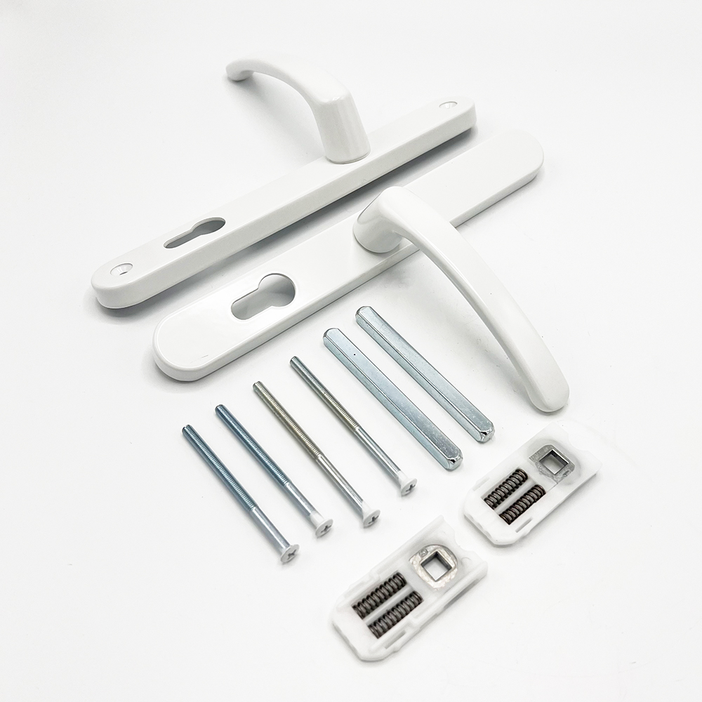 TSS Lever Offset Lever UPVC Multipoint Door Handles - 92/62mm PZ - 215mm Screw Centres