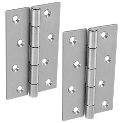 ASEC 5050 Narrow Butt Hinge Fixed Pin Self Colour (Pair)