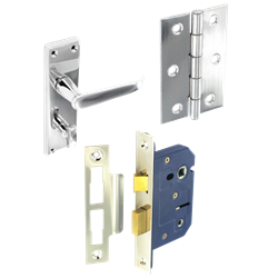 ASEC Victorian Staright Handle Bathroom Pack With Lock & Hinges
