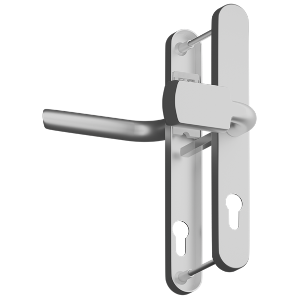 ASEC Evo Sprung Lever/Pad Multipoint Door Handles 68mm PZ 245mm Backplate 215mm Fixing