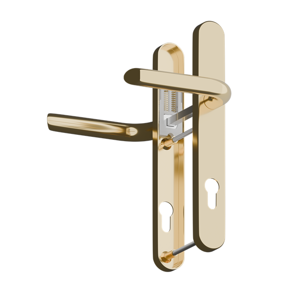 ASEC Evo Sprung Lever/Lever Multipoint Door Handles 92mm PZ 245mm Backplate 122mm Fixings